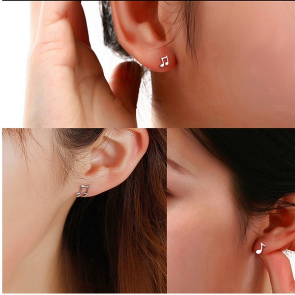 Musical Note Earrings - Picture 3 of 3